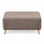 Zara Footstool - Footstool Footstools Sterling Home 25 Plush Pebble Light Feet