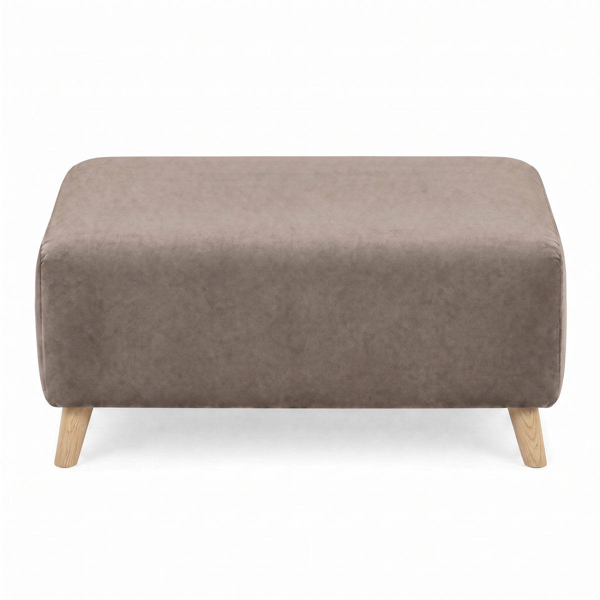 Zara Footstool - Footstool Footstools Sterling Home 25 Plush Pebble Light Feet