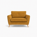 Zara Cuddler - Cuddler Loveseats Sterling Home 25 Kensington Mustard Light Feet