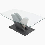 Zenith Coffee Table - Coffee Table Champagne High Gloss / Dark Grey Tables Sterling Home 2