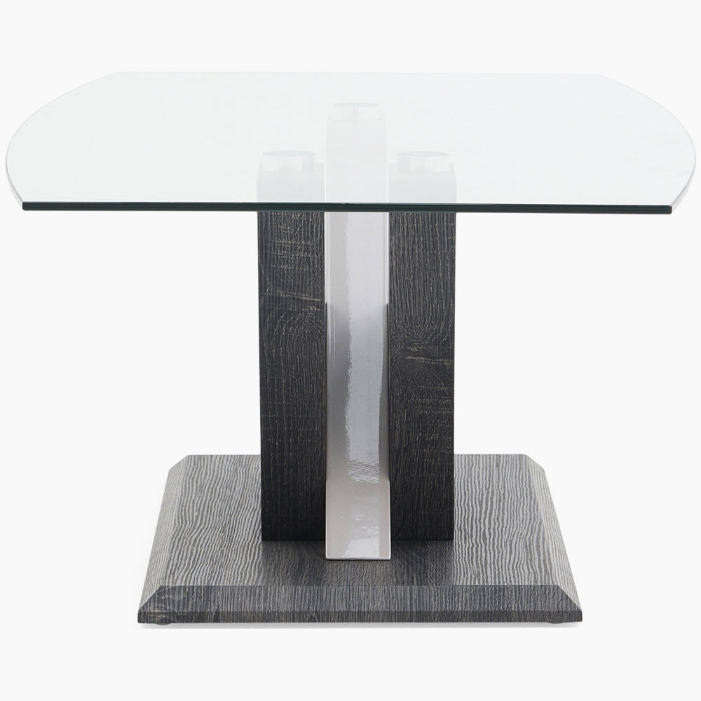 Zenith Coffee Table - Coffee Table Champagne High Gloss / Dark Grey Tables Sterling Home 4