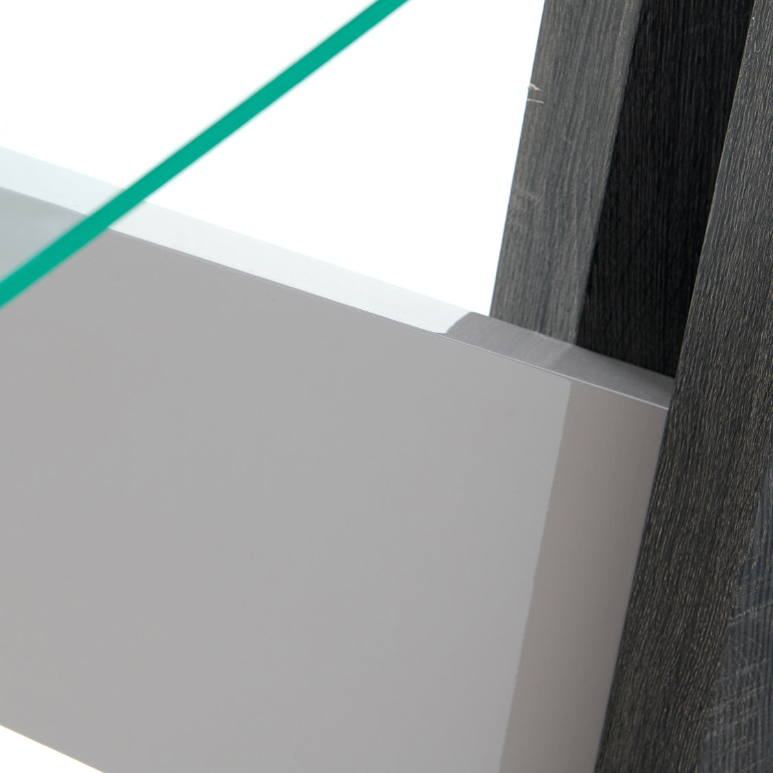 Zenith Console Table - Sofa Table Champagne High Gloss / Dark Grey Tables Sterling Home 7