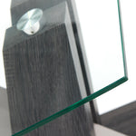 Zenith Side Table - End Table Champagne High Gloss / Dark Grey Tables Sterling Home 7