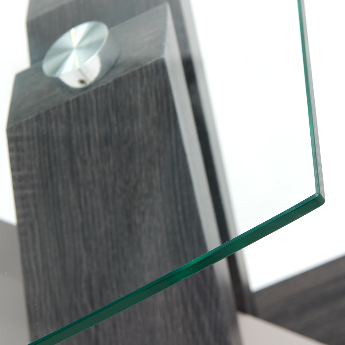 Zenith Side Table - End Table Champagne High Gloss / Dark Grey Tables Sterling Home 7