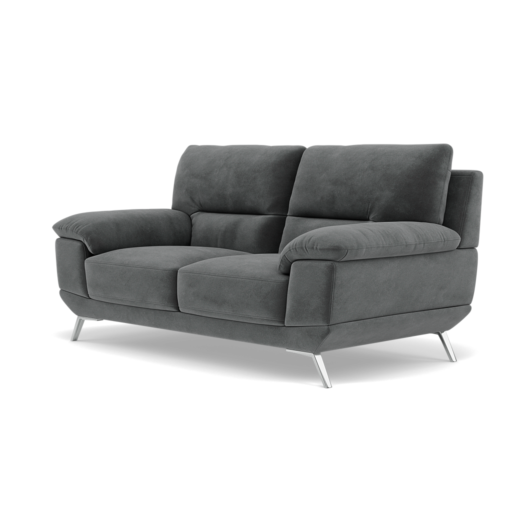 Zuco 2 Seater Sofa - 2 Seater Sofa Fabric — FAB-MEG-20  PEWTER, gallery image 3