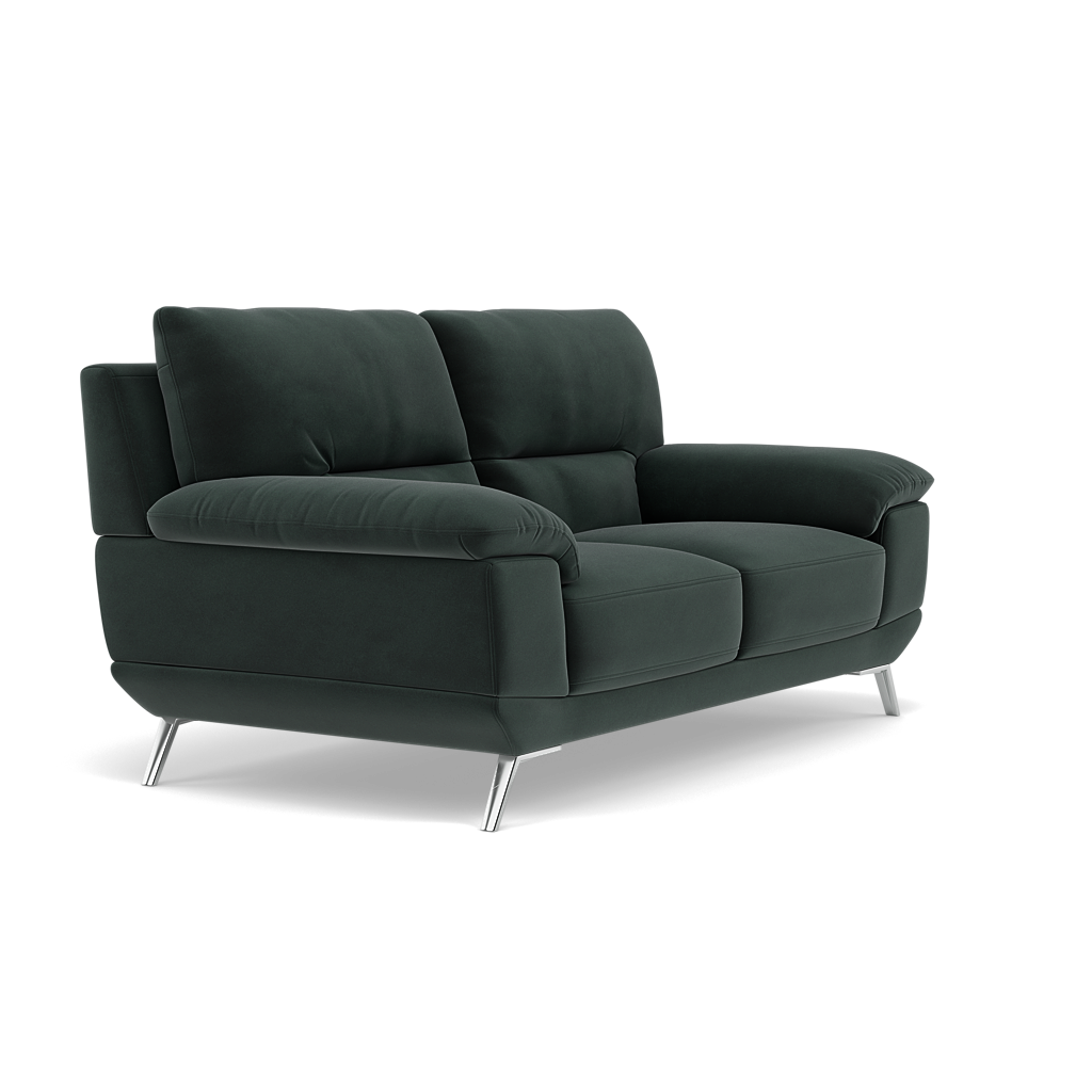 Zuco 2 Seater Sofa - 2 Seater Sofa Fabric — FAB-MEG-21  CHARCOAL GREY, gallery image 1