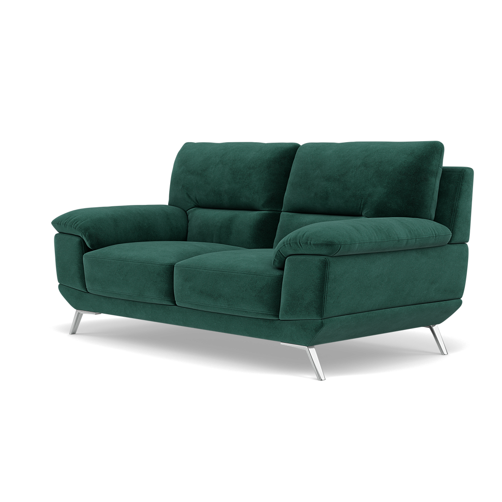 Zuco 2 Seater Sofa - 2 Seater Sofa Fabric — FAB-MEG-37  EMERALD GREEN, gallery image 3