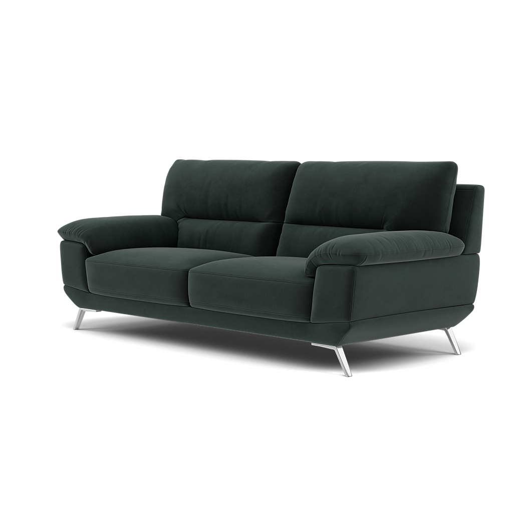 Zuco 3 Seater Sofa - 3 Seater Sofa Fabric — FAB-MEG-21  CHARCOAL GREY, gallery image 3