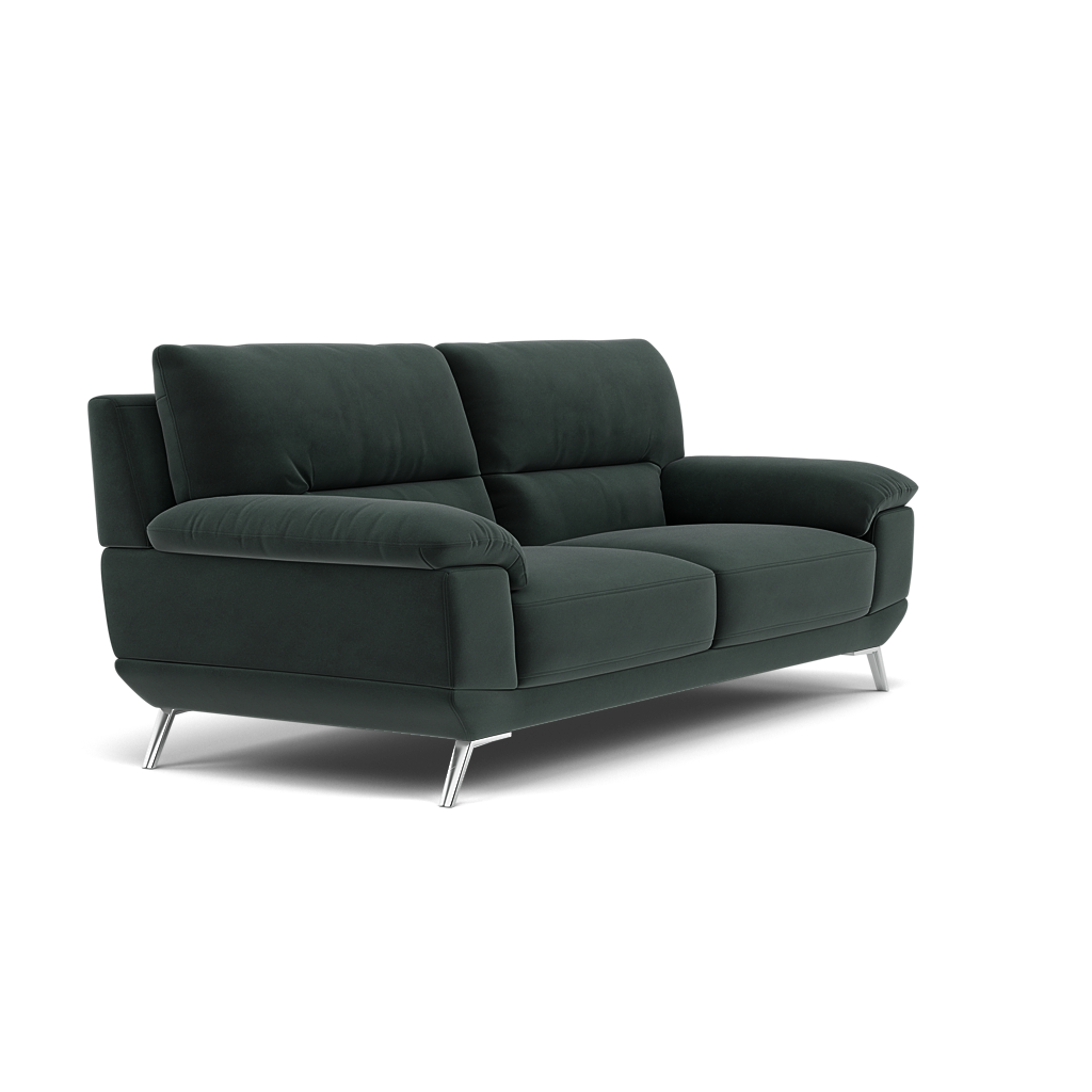 Zuco 3 Seater Sofa - 3 Seater Sofa Fabric — FAB-MEG-21  CHARCOAL GREY, gallery image 1