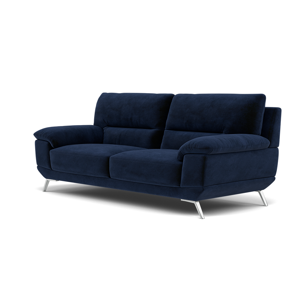 Zuco 3 Seater Sofa - 3 Seater Sofa Fabric — FAB-MEG-28  NAVY, gallery image 3