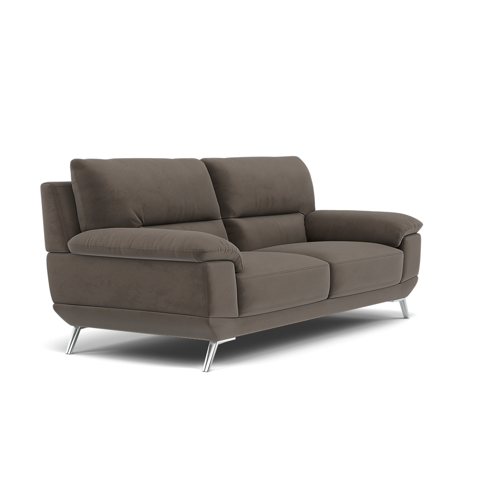 Zuco 3 Seater Sofa - 3 Seater Sofa Fabric — FAB-MEG-51  DK TAUPE, gallery image 1