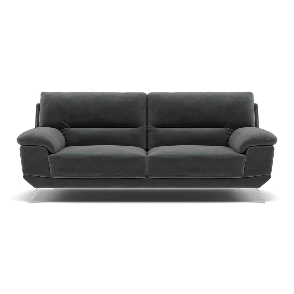 Zuco 3 Seater Sofa - 3 Seater Sofa Fabric 3 Seater Sofas Sterling Home 12 FAB-MEG-20 PEWTER