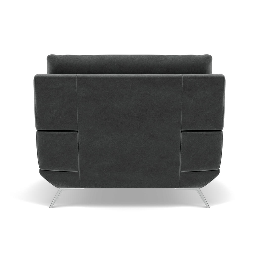 Zuco Armchair - Armchair Fabric — FAB-MEG-20  PEWTER, gallery image 2
