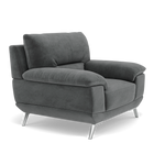 Zuco Armchair - Armchair Fabric — FAB-MEG-20  PEWTER, gallery image 1