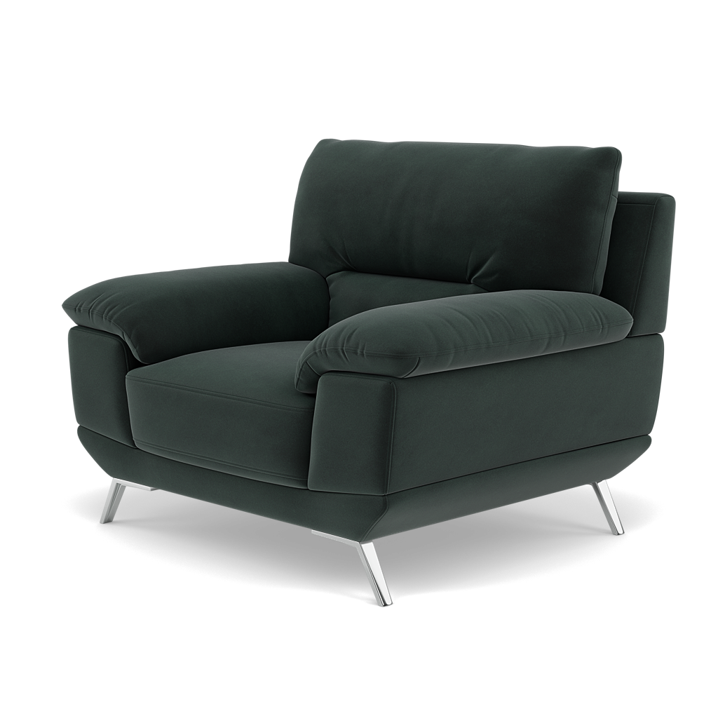 Zuco Armchair - Armchair Fabric — FAB-MEG-21  CHARCOAL GREY, gallery image 3