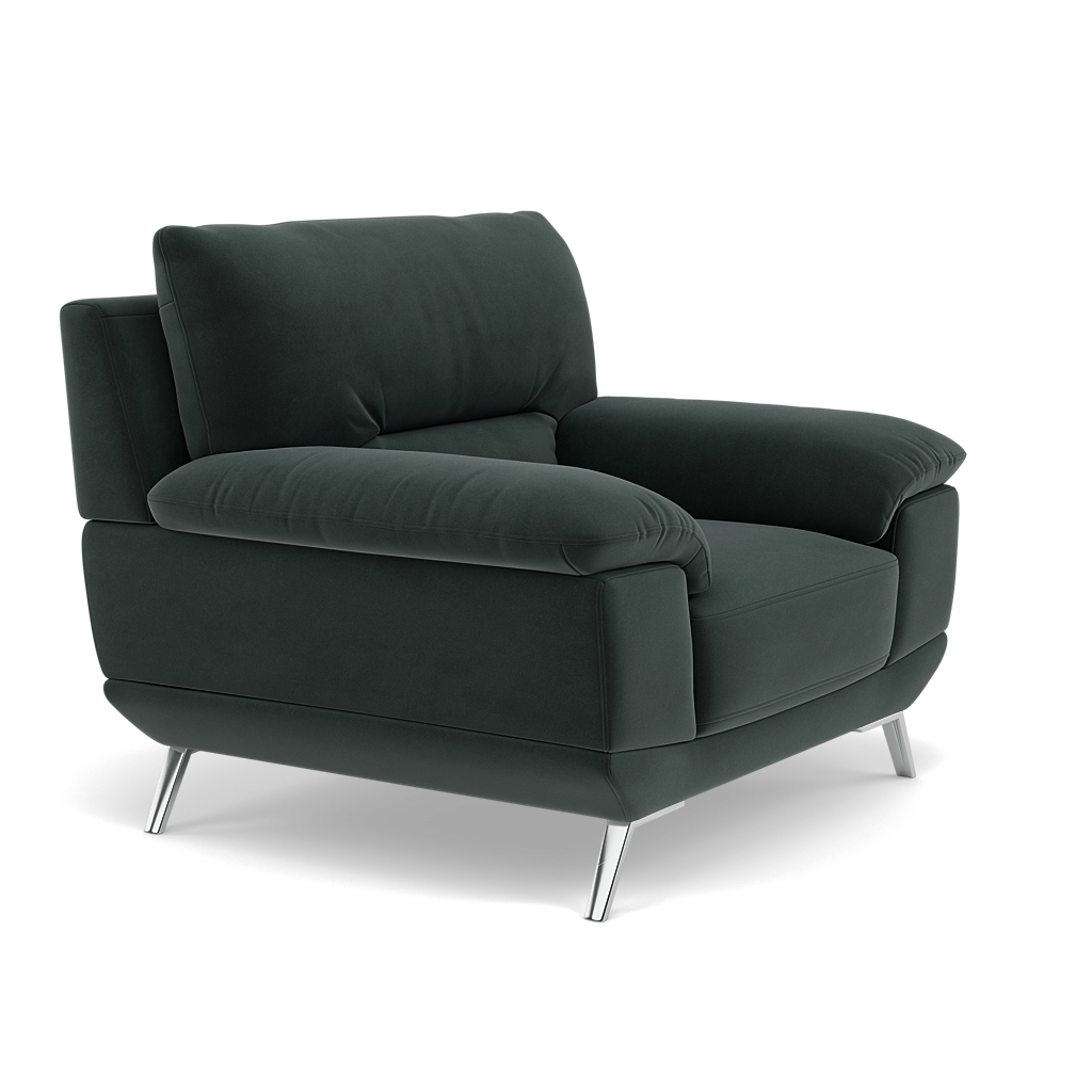 Zuco Armchair - Armchair Fabric — FAB-MEG-21  CHARCOAL GREY, gallery image 1