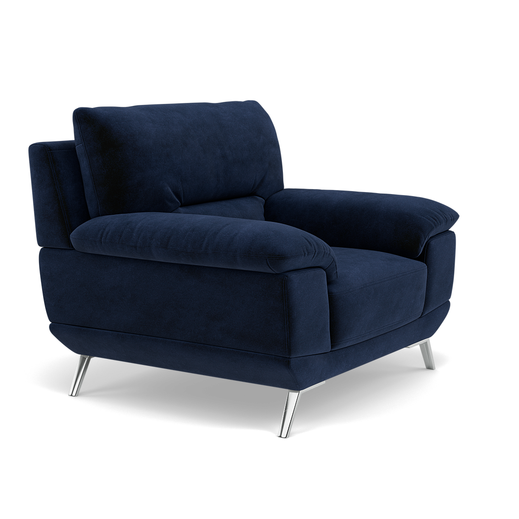 Zuco Armchair - Armchair Fabric — FAB-MEG-28  NAVY, gallery image 1