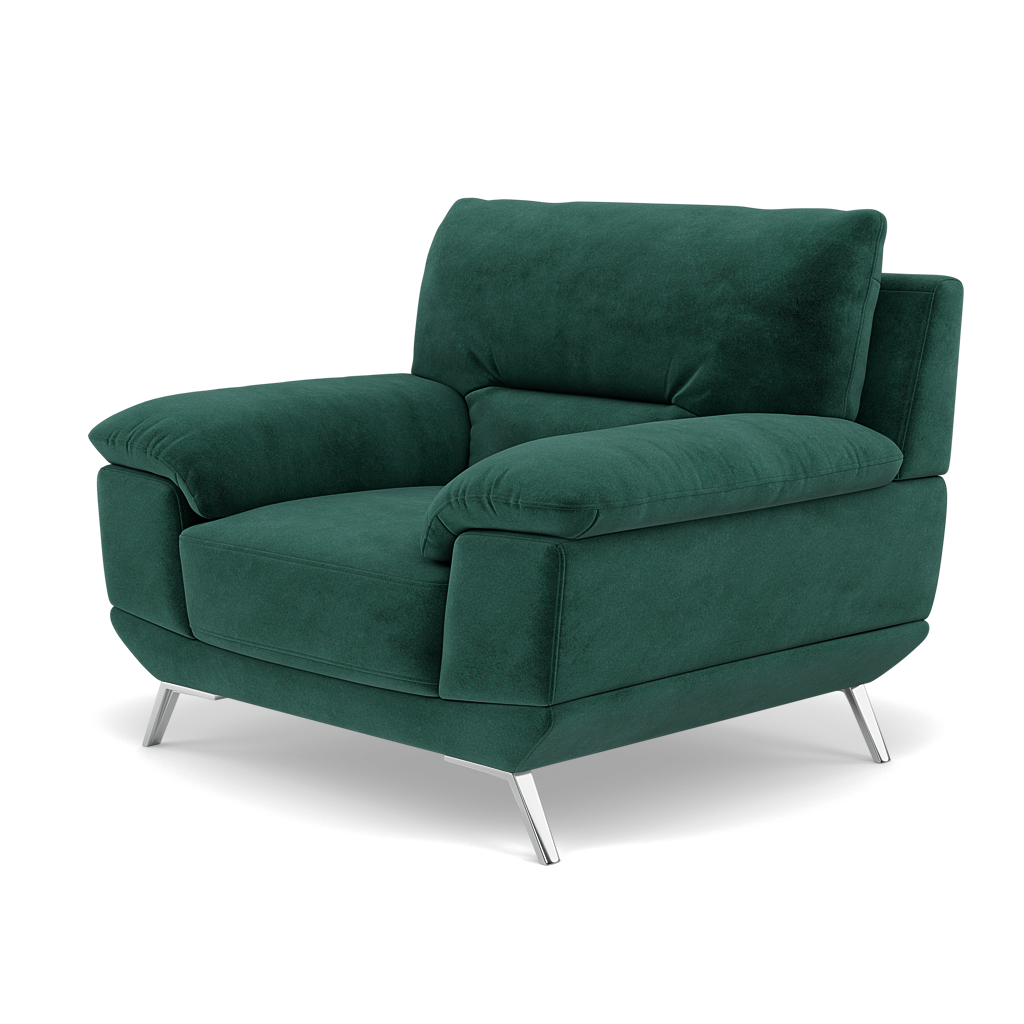 Zuco Armchair - Armchair Fabric — FAB-MEG-37  EMERALD GREEN, gallery image 3