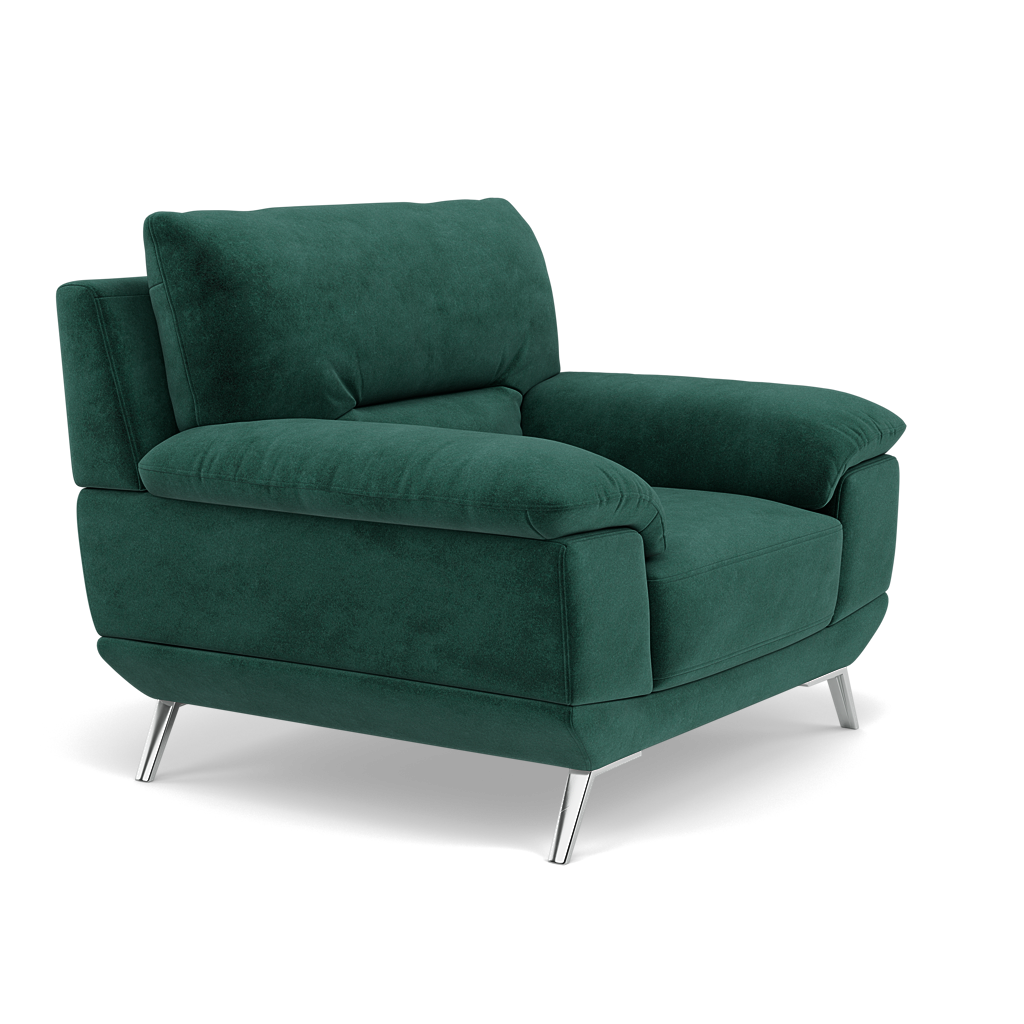 Zuco Armchair - Armchair Fabric — FAB-MEG-37  EMERALD GREEN, gallery image 1