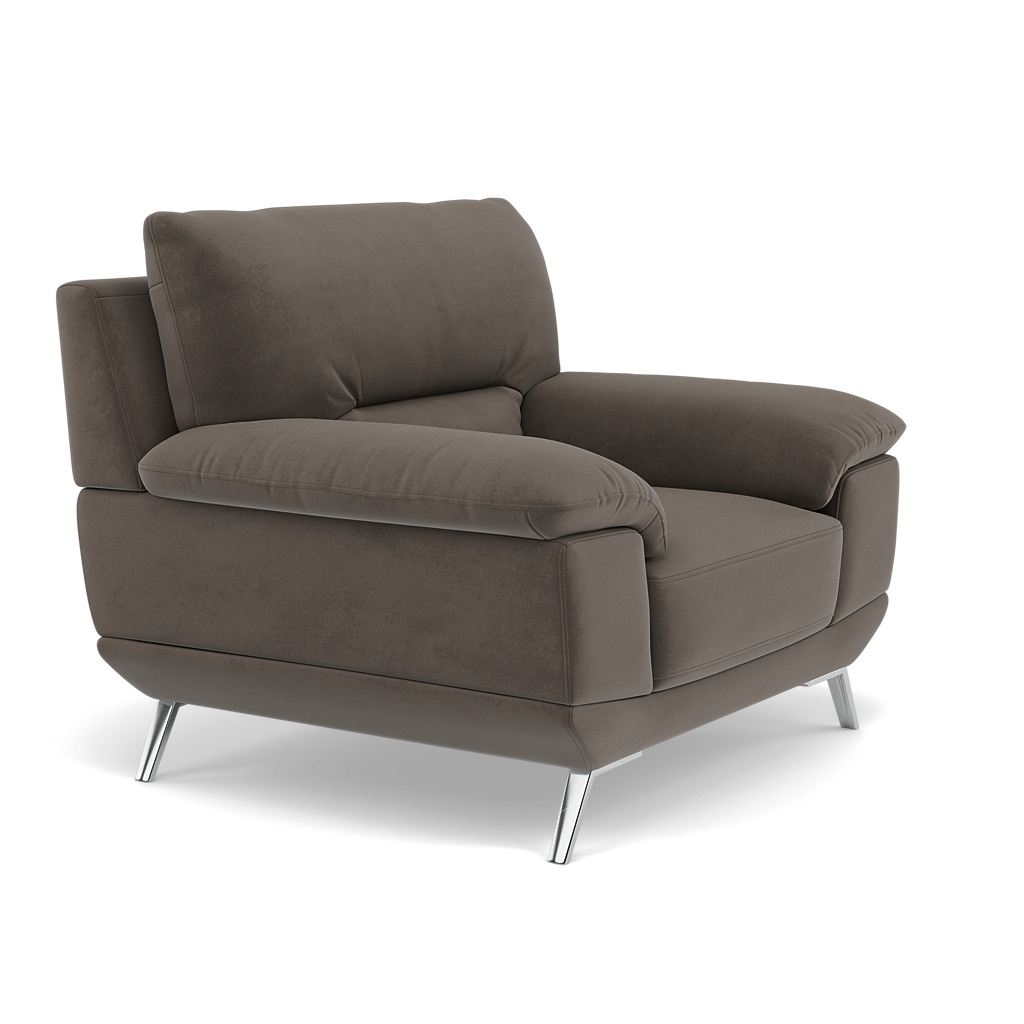 Zuco Armchair - Armchair Fabric — FAB-MEG-51  DK TAUPE, gallery image 1
