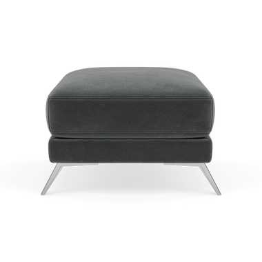Zuco Footstool - Footstool Fabric Footstools Sterling Home 10 FAB-MEG-20 PEWTER